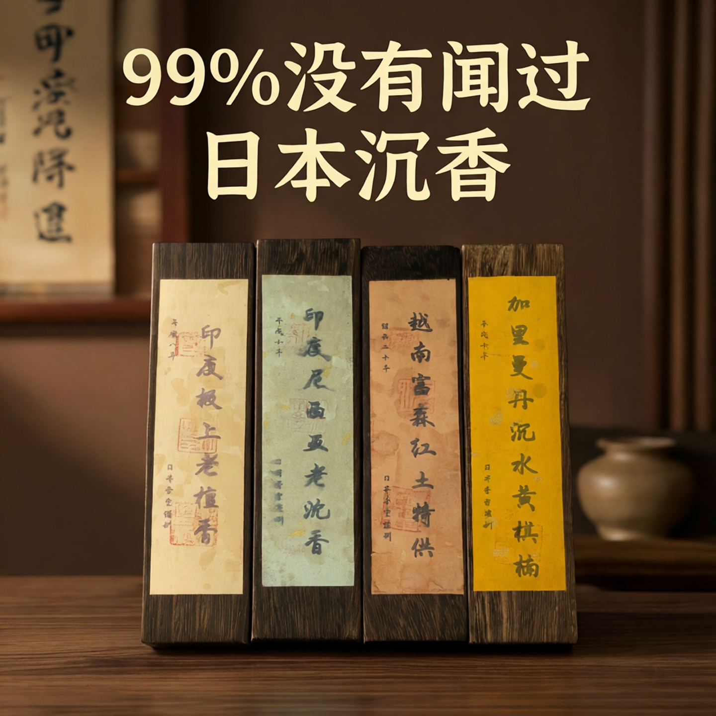 日本香堂鸠居堂天然奇楠棋楠沉香白檀富森线香家用供香薰安神助眠