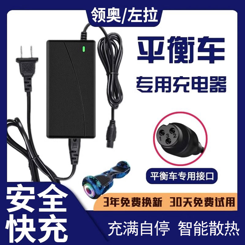 电动两轮平衡车充器36V三孔头