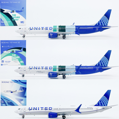 NG1:400联合航空B737 MAX 10客机N27602合金飞机模型摆件90002