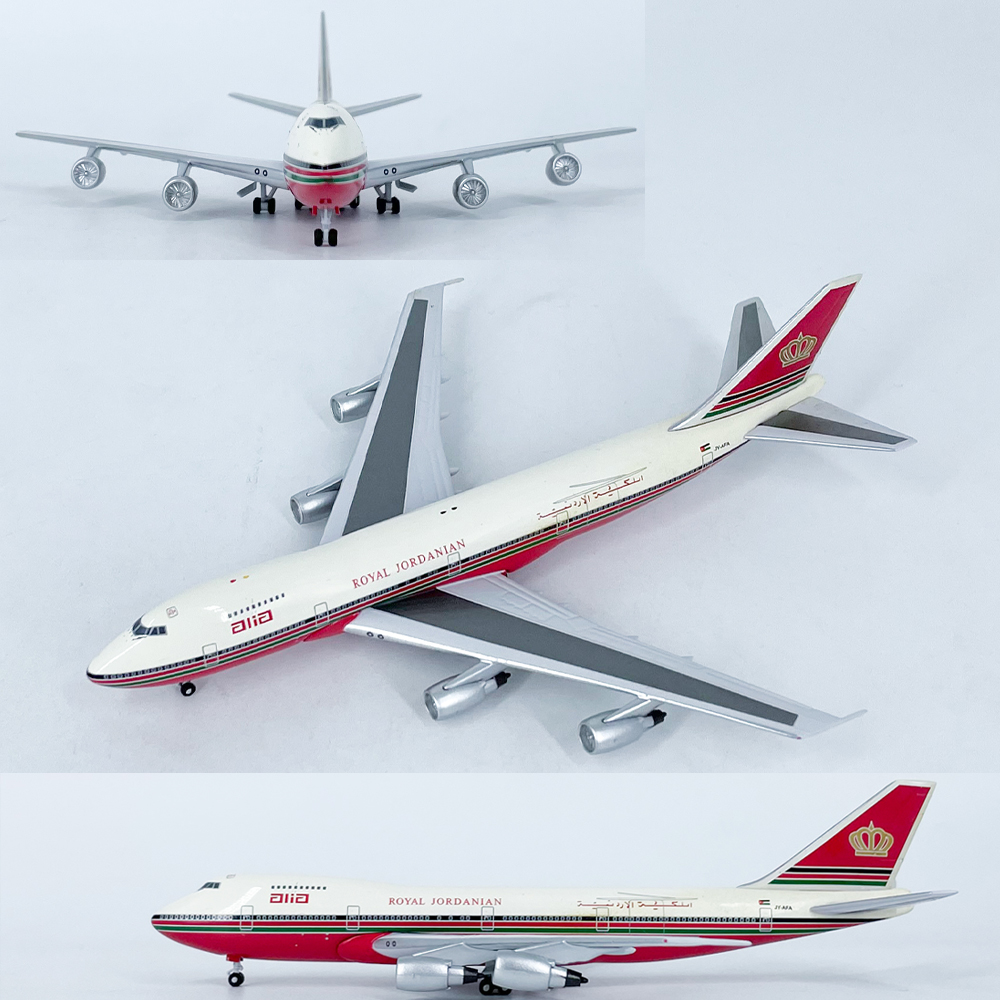 1:500约旦皇家航空波音747-200客机JY-AFA飞机模型合金仿真成品