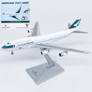 HX 1:400国泰航空波音B747-300客机VR-HON飞机模型合金仿真收藏级
