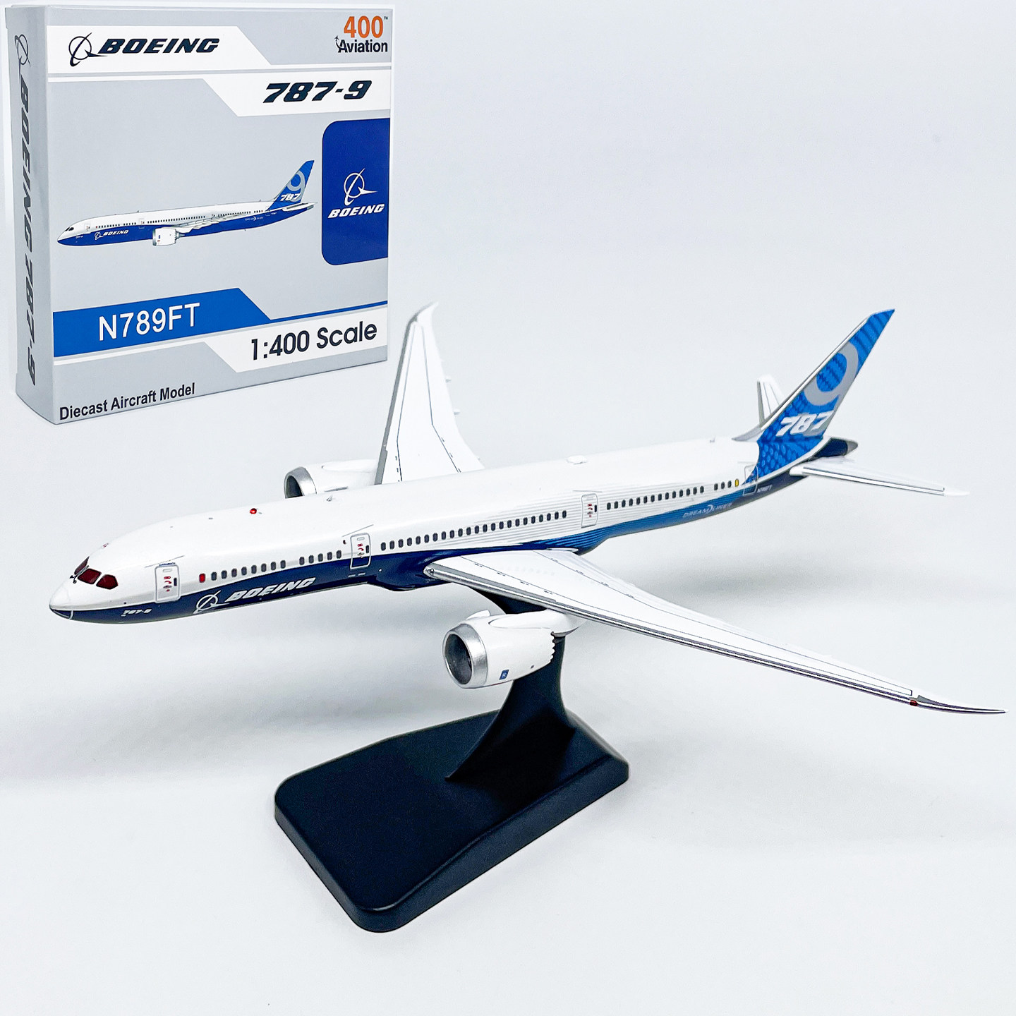 AV 1:400波音原厂B787-9客机N789FT飞机模型合金成品金属摆件