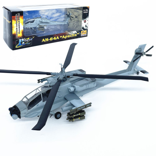 1:72 美国AH-64A阿帕奇武装直升机飞机模型塑料航模摆件EM37026