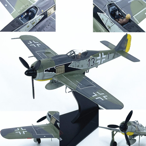 1:72 德国FW190A战斗机FW190合金战斗机免胶分色成品模型LEGION