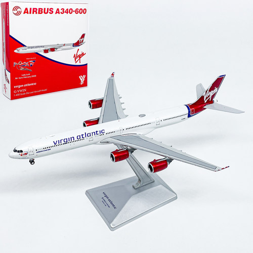 YY 1:400维珍航空A340-600客机G-VWIN仿真飞机模型合金摆件