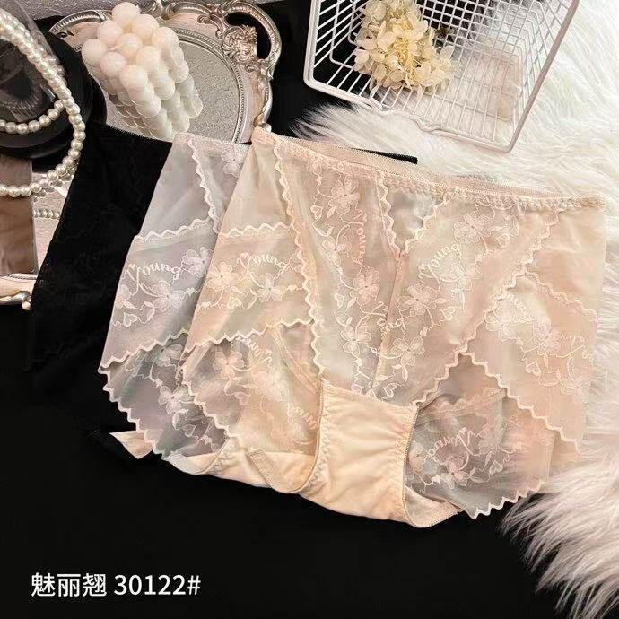 蕾丝拼接大版包臀高腰透视无痕