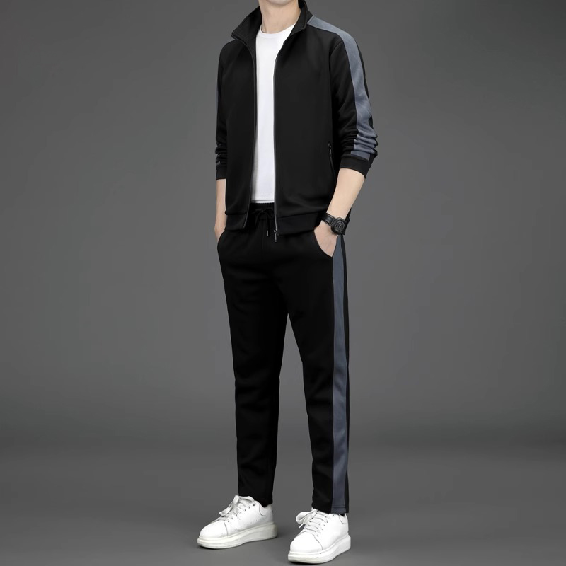 运动服套装男2025春秋季新款开衫卫衣搭配帅气高端休闲两件套男士