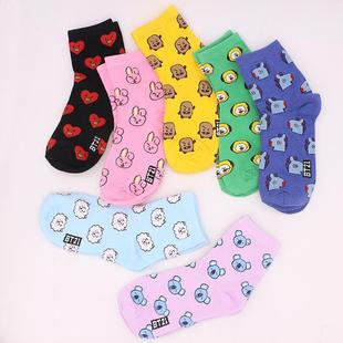 Socks Womens Long Cotton Style Spring Korean Fashion