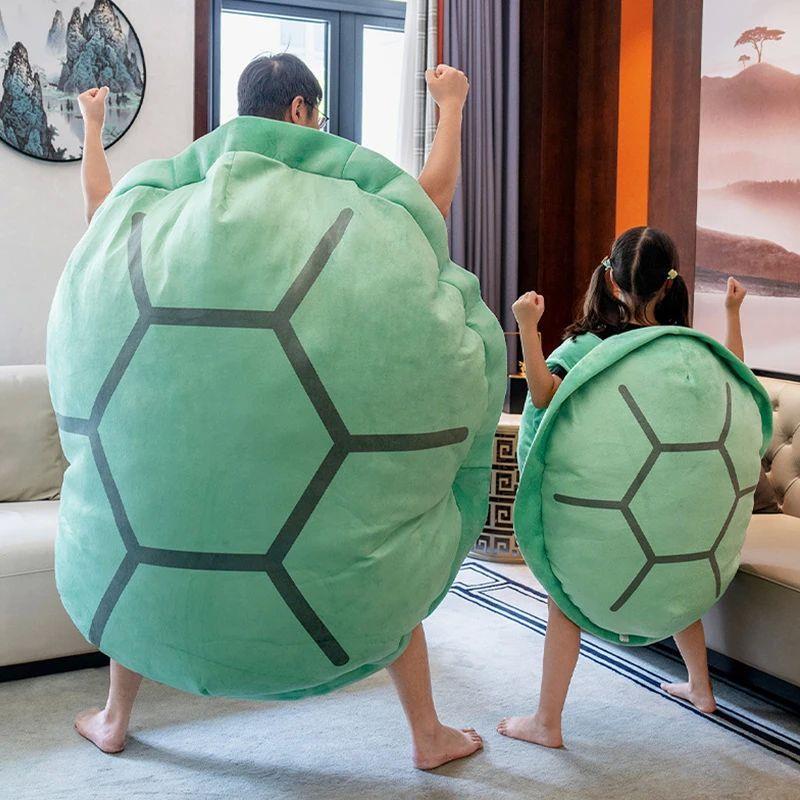 Wearable Turtle Shell Plush Pillows Stuffed Soft Tortoise Tu