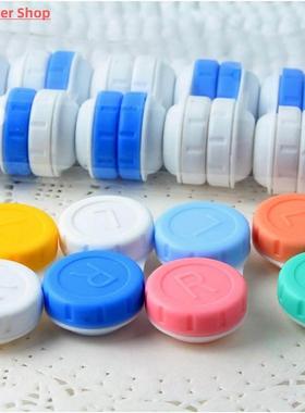 5/10 pcs lot Colored Contact Lenses Case LR Contact Lens Ca