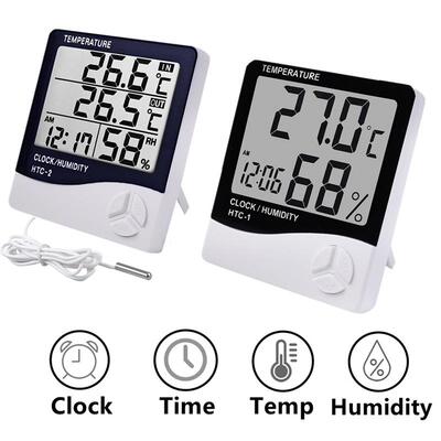 LCD Digital Temperature Humidity Meter HTC1 HTC2 Home Indo