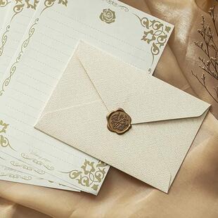 Hemp Envelope Letter Set Vintage Style Love Letter Chinese
