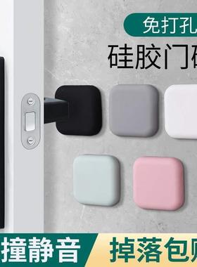 Door stopper with silicone suction, anticollision and hole