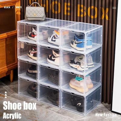 High shoes storage box Acrylic shoebox large Shoe Organizers