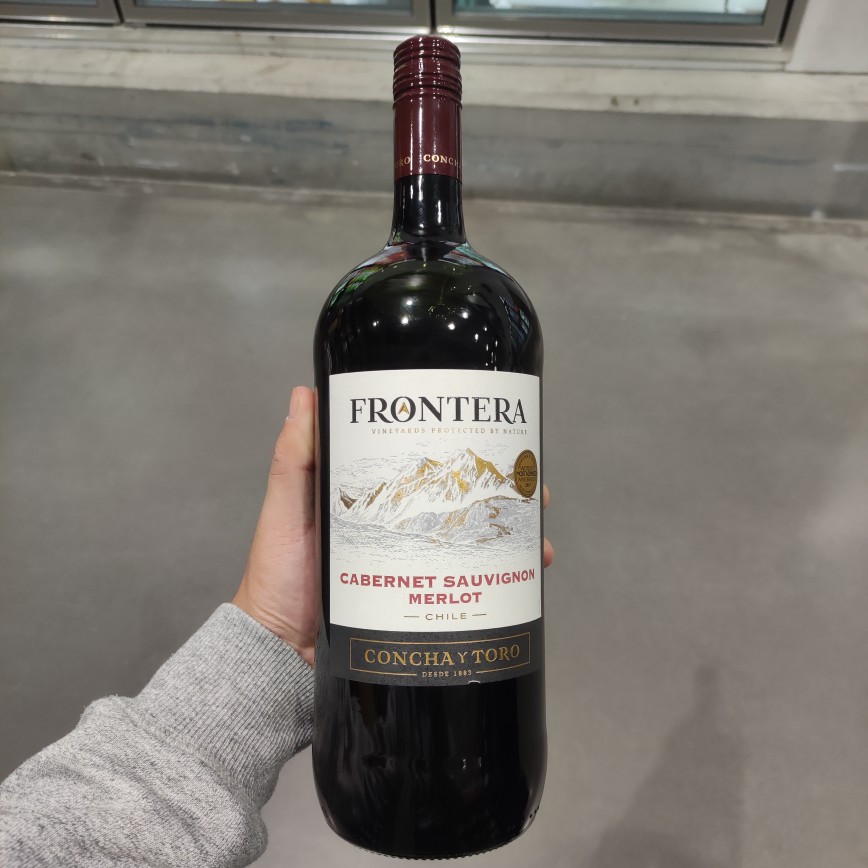 智利FRONTERA干露緣峰赤霞珠梅洛干红葡萄酒1.5L开市客Costco新品