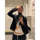 F383 2026美式复古解构质感牛仔外套宽松廓形修身显瘦工装夹克女