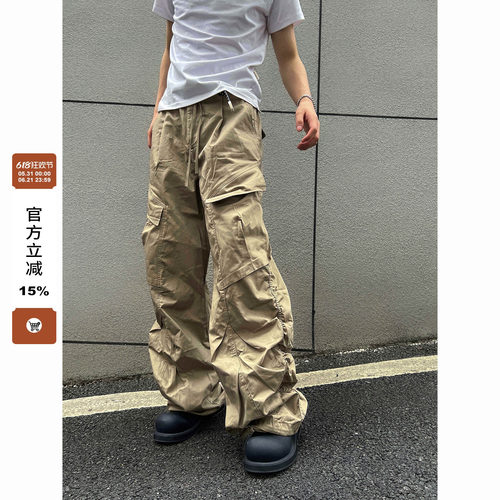 【F383】多口袋工装裤