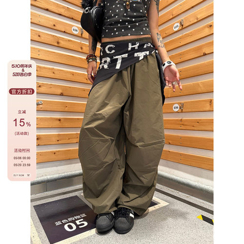 【F383】屁帘工装伞兵裤
