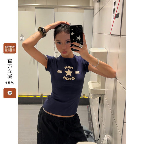 【F383】修身正肩短袖