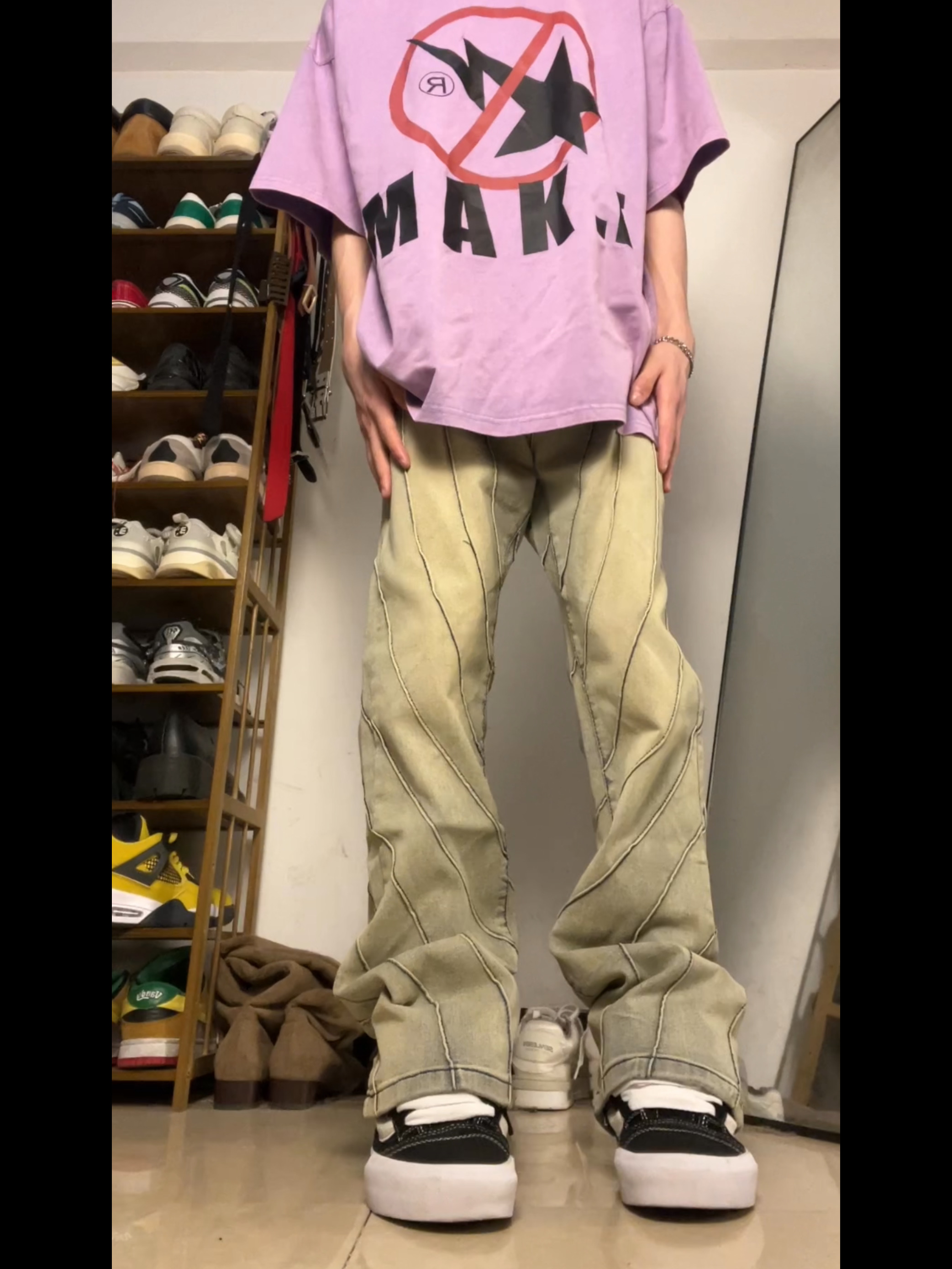 F383拉链长裤牛仔四季可穿