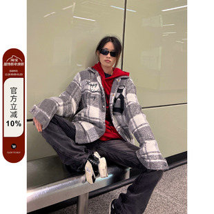 加厚棉服潮牌嘻哈宽松显瘦ins 子衬衫 F383 2022AW国潮原创小香风格