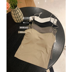 misslady自留款 简约带胸垫百搭背心内搭打底显瘦叠穿上衣女2024新