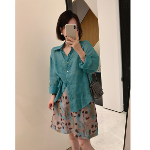 misslady轻薄衬衫雪纺半身裙女套装夏季宽松韩系气质显瘦衬衣短裙