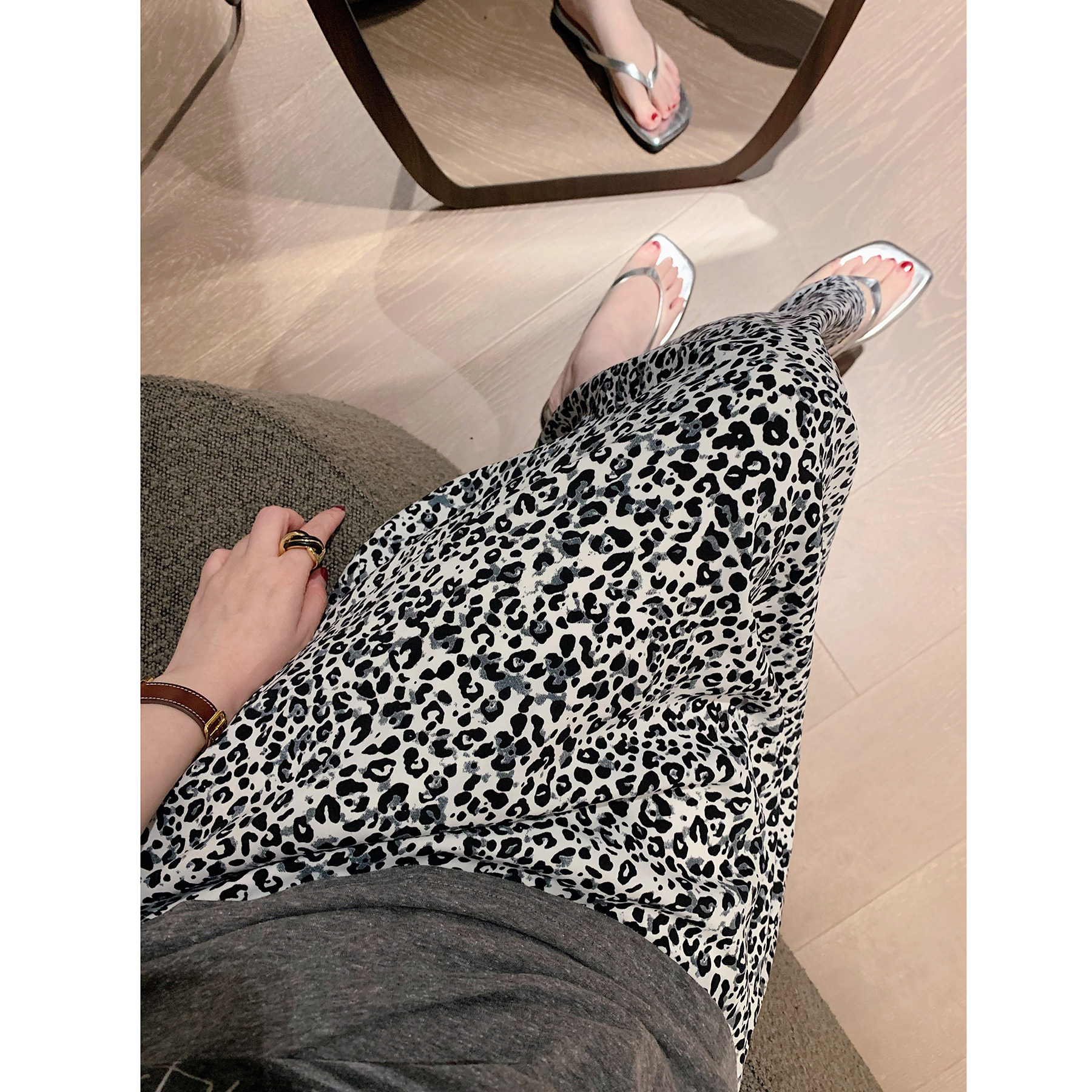 misslady洋气复古豹纹半身裙子女高腰夏季直筒宽松a字中长款法式,女装/女士精品,半身裙,淘宝优惠券,粉丝福利购,淘宝优惠卷