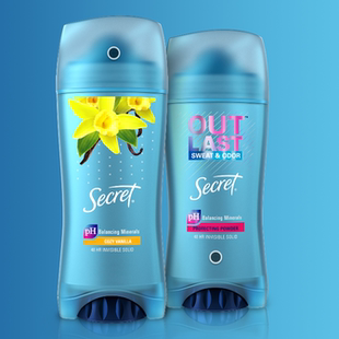有铝止汗 美国原装 Secret女士祛味止汗香体祛异味deodorant清新