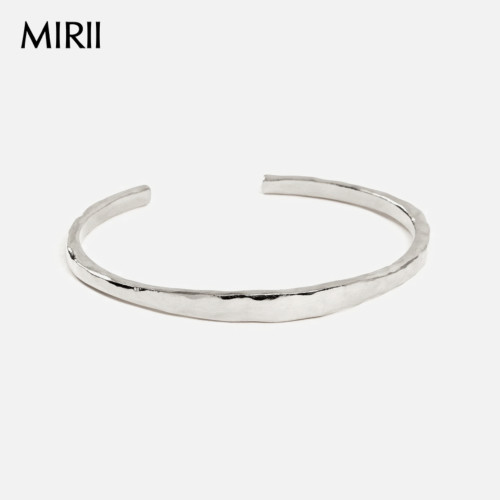 MIRII秘日 手工感简约银色手镯 百搭小众设计精致高级感开口礼物