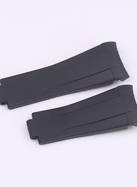 龍腾钟表配件 代用劳力士水鬼迪通拿游艇RB款双凸弧口胶带表带