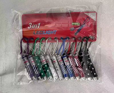 新奇丽吊板地摊玩具12个一卡电子灯红外线蓝色光白色光蓝白闪光