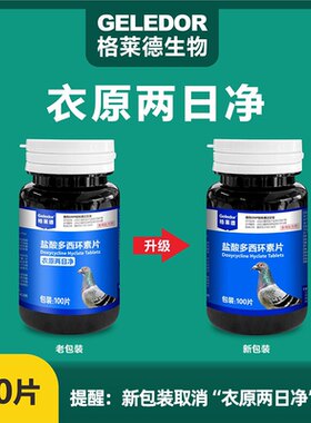 格莱德衣原两日净信鸽子药品大全单眼伤风赛鸽100片鸽药