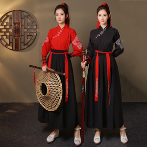 汉元素武侠风毕业班服交领古装