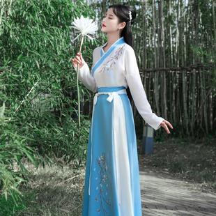 原创正品汉服女中国风交领齐腰裙古风汉元素日常春夏清新套装学生