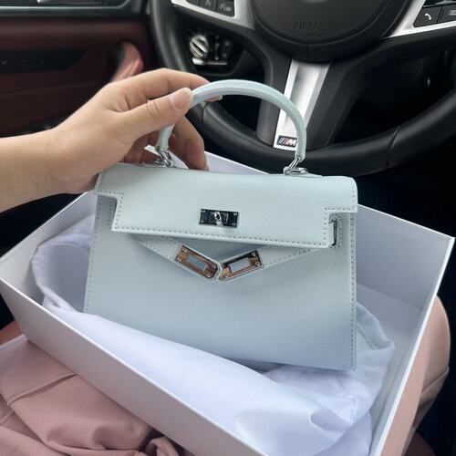 二代凯莉包高级感真皮女士包包mini手提包新款质感单肩斜挎包