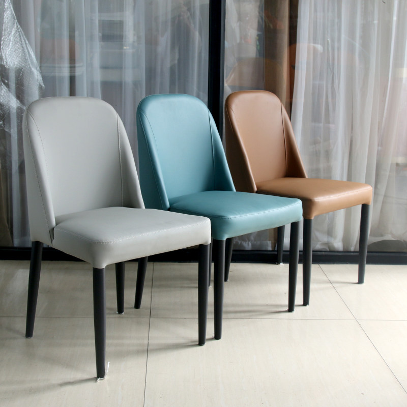 铁皮革简约风网红椅化妆椅咖啡椅