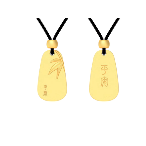 新款无事牌平安吊坠黄金石膏模具黄金银首饰diy居家打金石膏模具