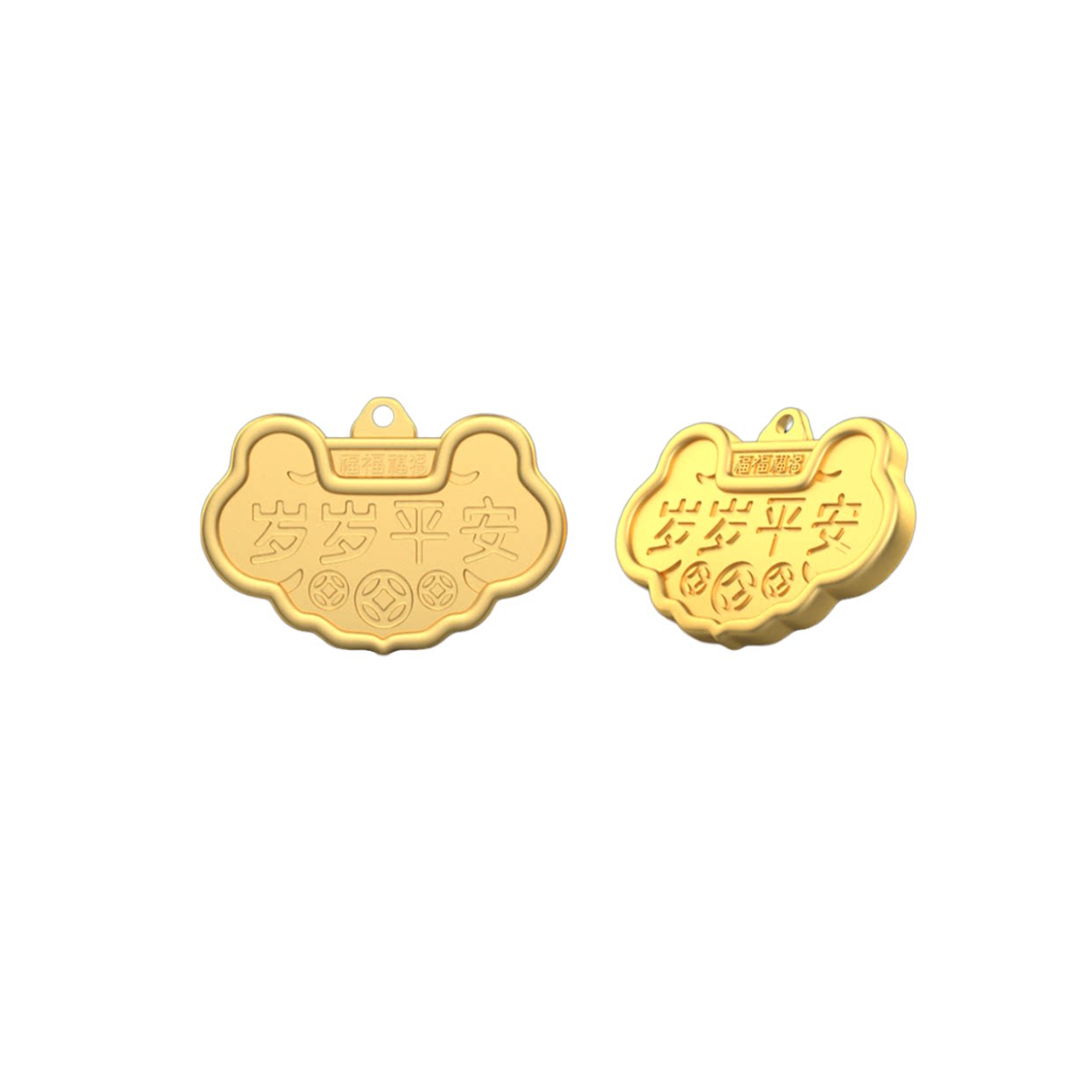 新款岁岁平安宝宝锁黄金石膏模具打金工具居家打金diy制作打金模