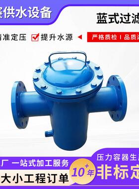蓝式过滤器非标定制快开直通式污水管道除污器工业水处理设备