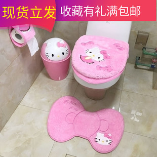 防水家用毛绒坐便套 卡通马桶垫 坐垫 三件套 卫生间可爱通用冬季