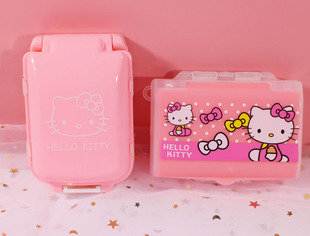 新款卡通便携八格随身药盒分装密封防尘盒送男朋友闺蜜分格药盒