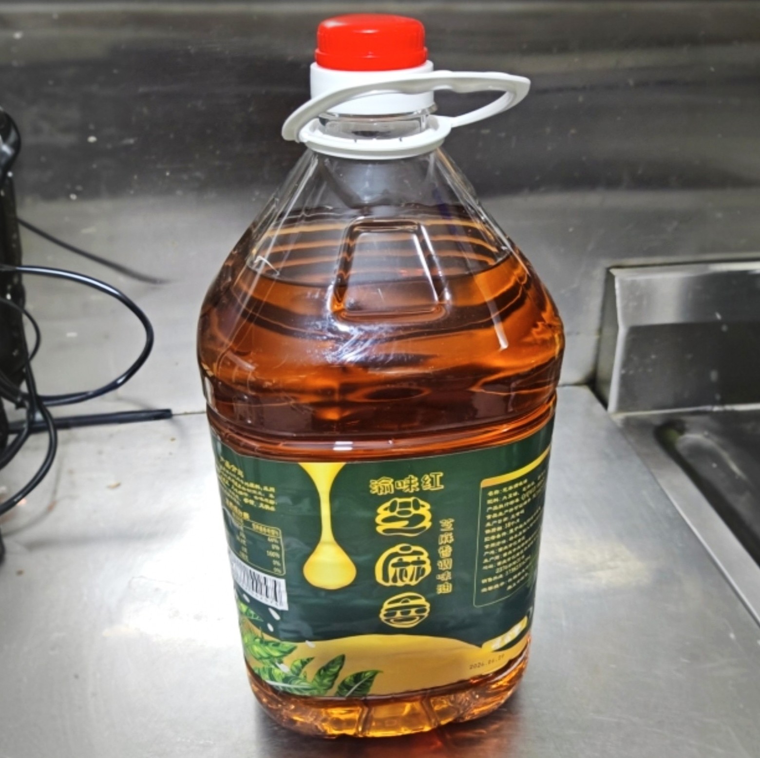 渝味红芝麻调和油5L商用桶装芝麻香油纯香火锅油碟专用烧烤凉拌调