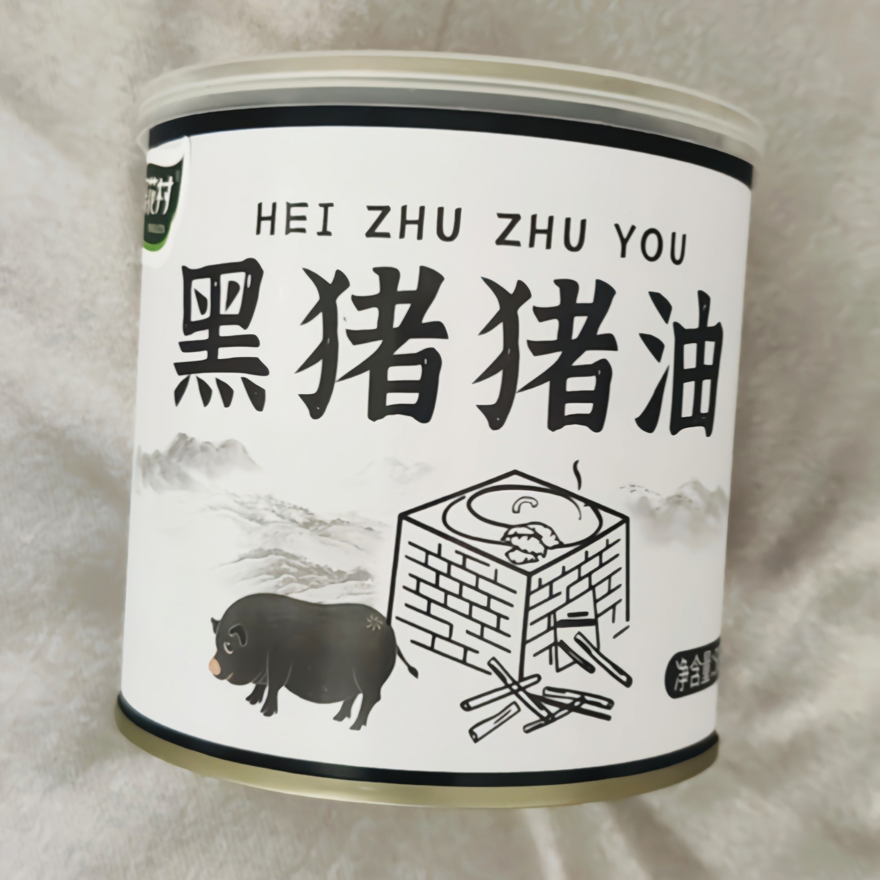 新品探花村黑猪油500g铁罐装传统工艺小火慢熬烘焙拌饭新鲜猪板油
