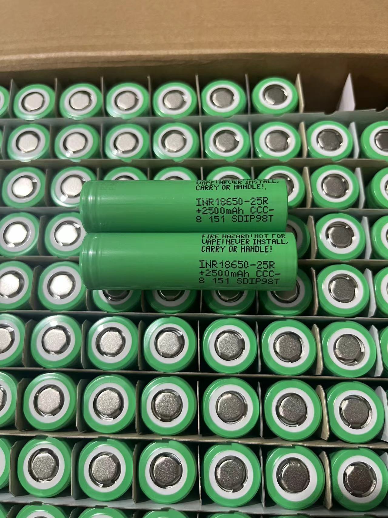 全新原包原装24年三星18650-25R  高倍率8C  容量2500+  3C认证