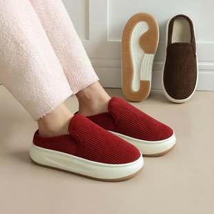 夏季新款男女款居家外穿亚麻包头拖鞋防滑吸汗厚底休闲懒人布拖鞋