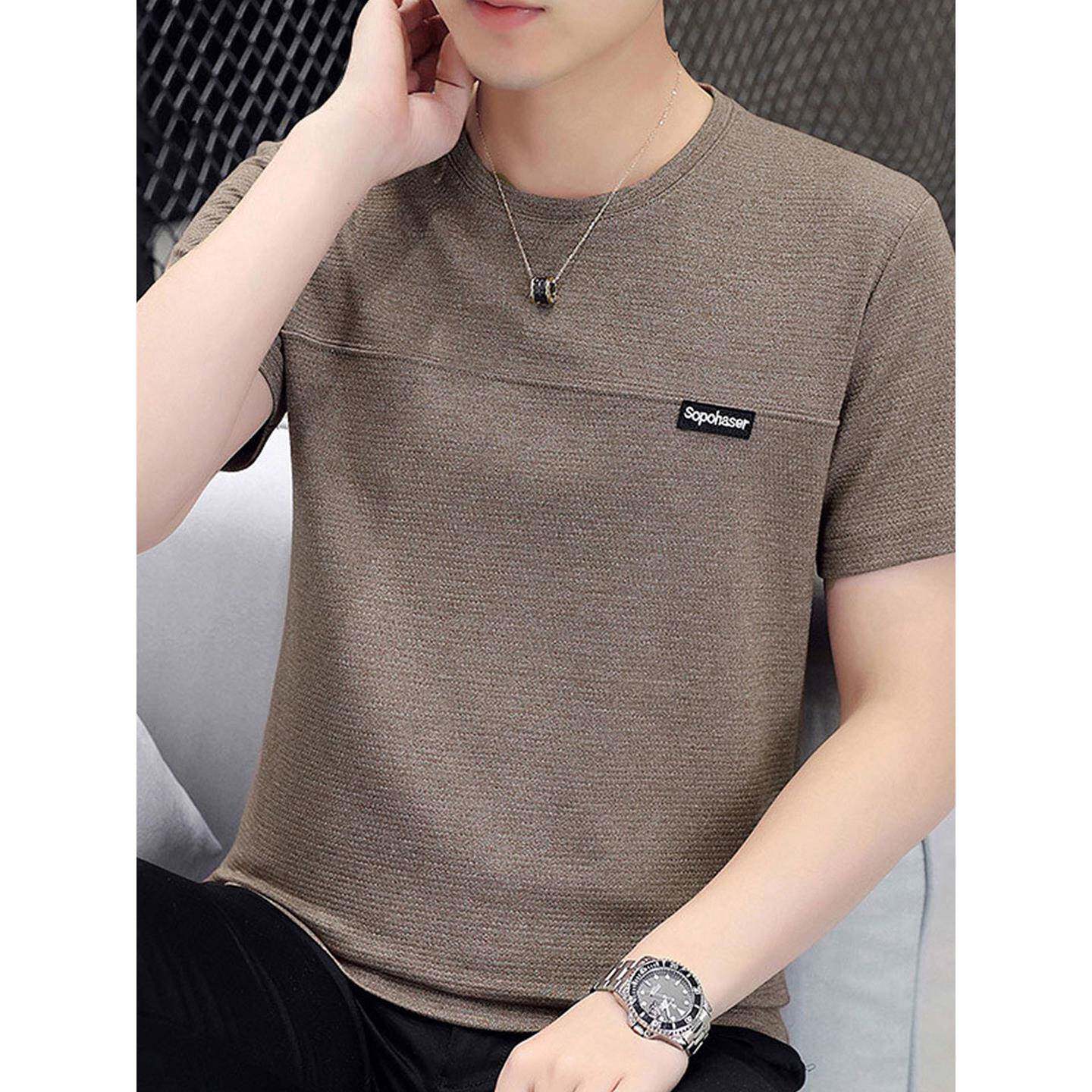 香港短袖t恤男士半袖上衣2026年夏季新款潮流休闲体恤衫男装高端