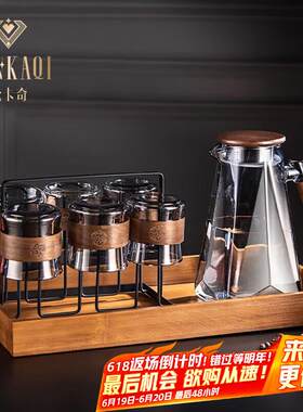 梵卡奇(FANKAQI)高档玻璃水杯凉水壶大容量耐高温茶杯高硼硅冷水