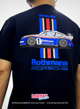 RWB短袖Rothmans乐富门涂装拉花T恤经典赛车文化衫