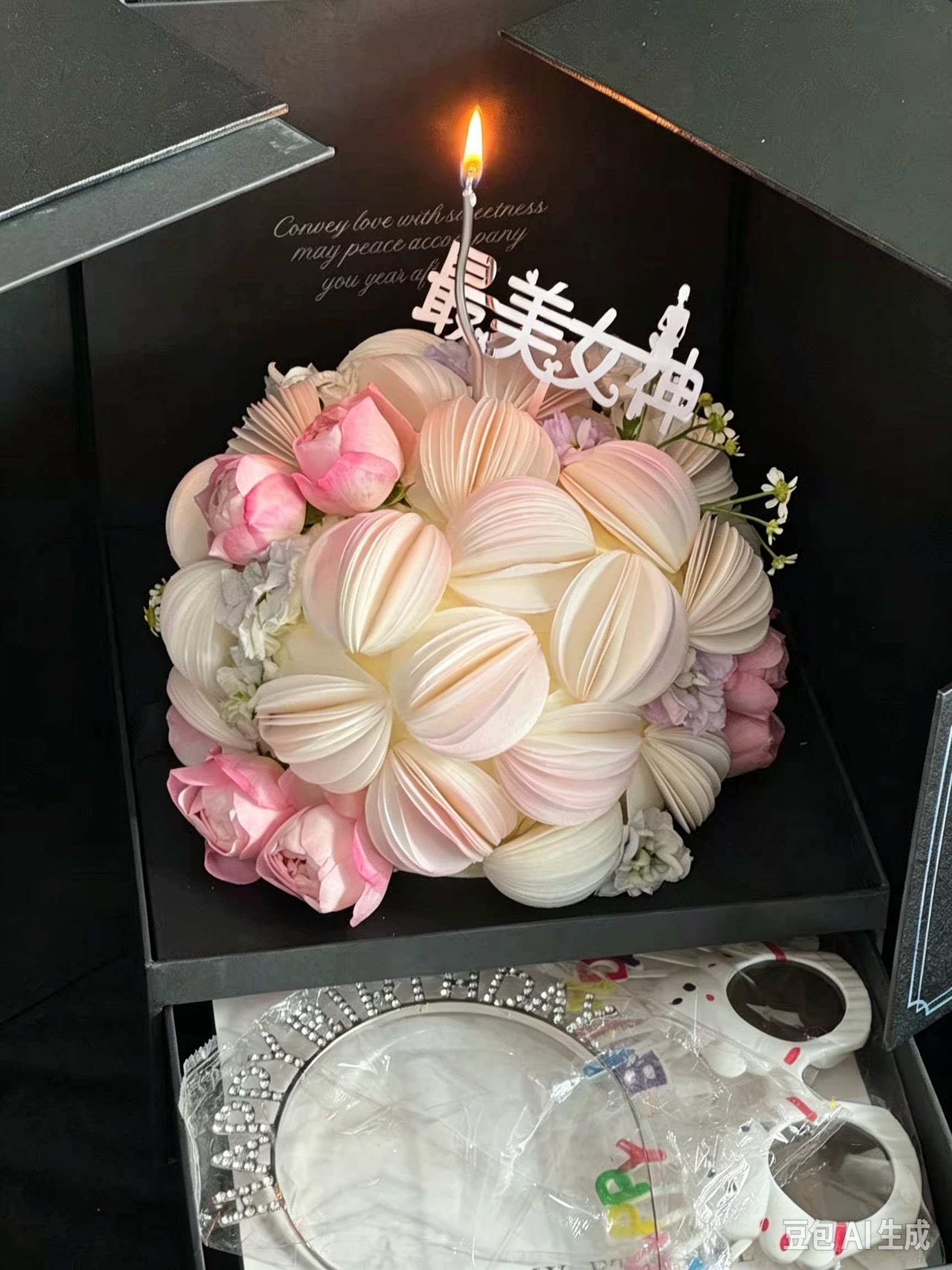 爆款网红可食用威化纸圆片糯米纸女神生日蛋糕装饰成品糯米纸圆形